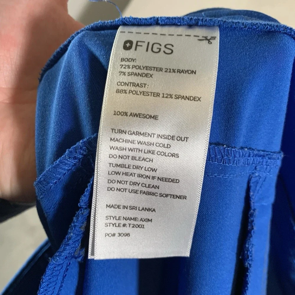 Figs Axim Cargo Scrub Pants Mens Large Technical Collection T2001 Pockets‎ Blue